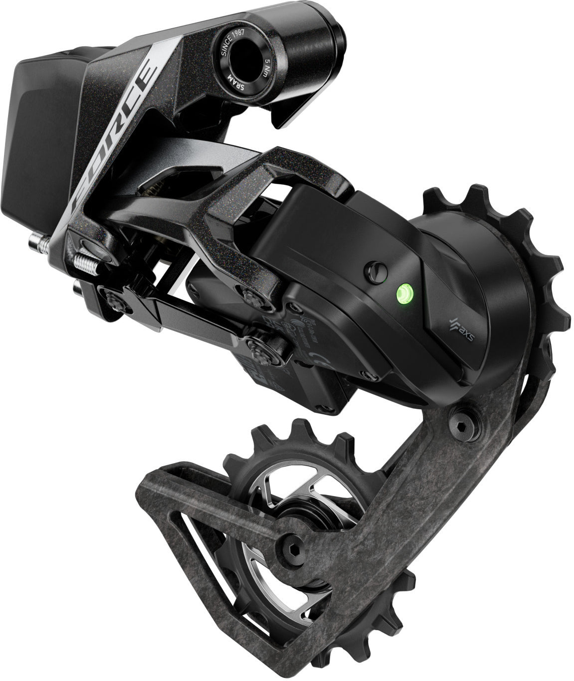 SRAM Force AXS E1 Schaltwerk Anlöt ohne Batterie 12-fach, max 36T schwarz/bunt