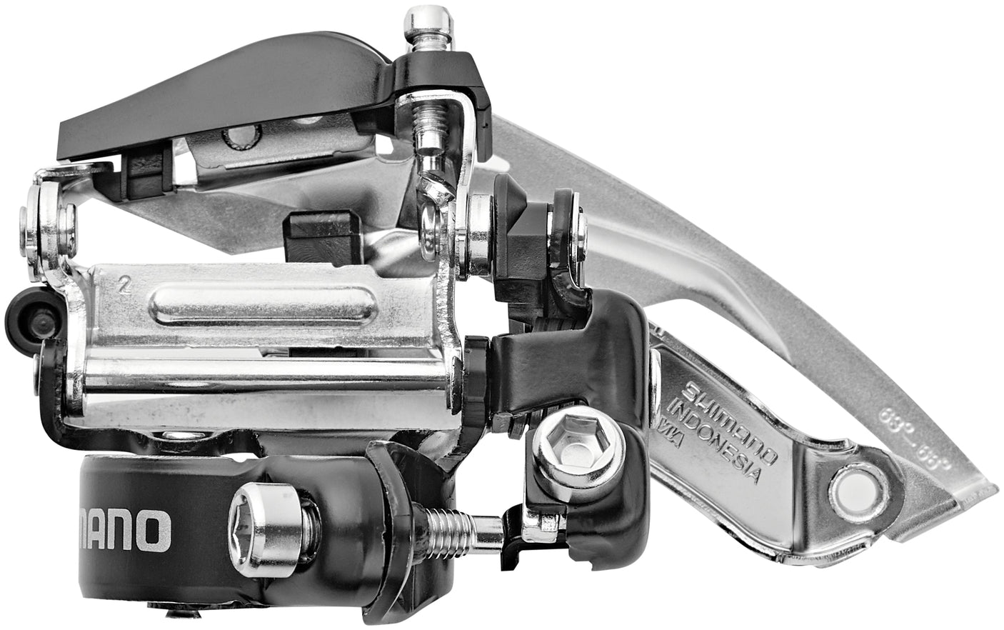 Shimano Tourney FD-TY700 Umwerfer Schelle Top Swing 63-66° 7/8-fach