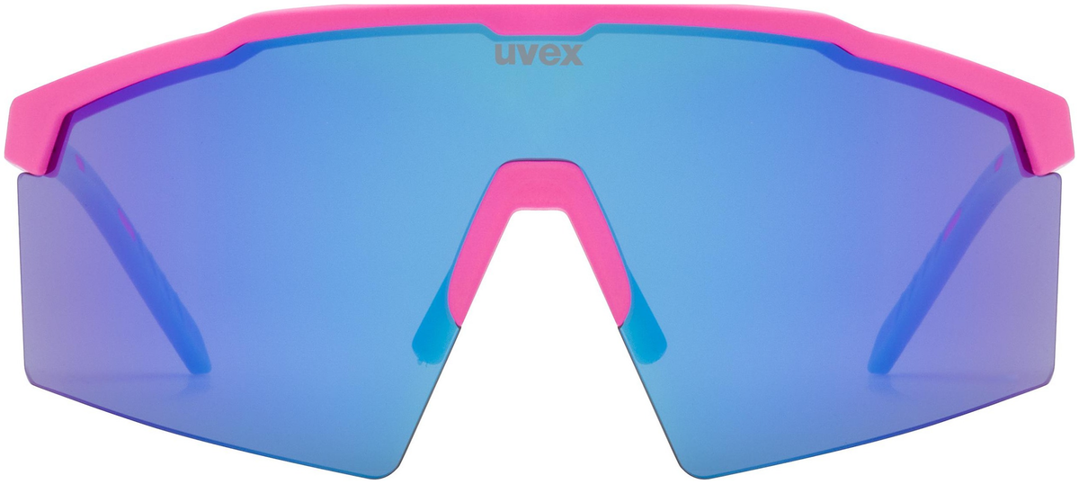 uvex Flowline Radbrille Pink Matt / Mirror Blue