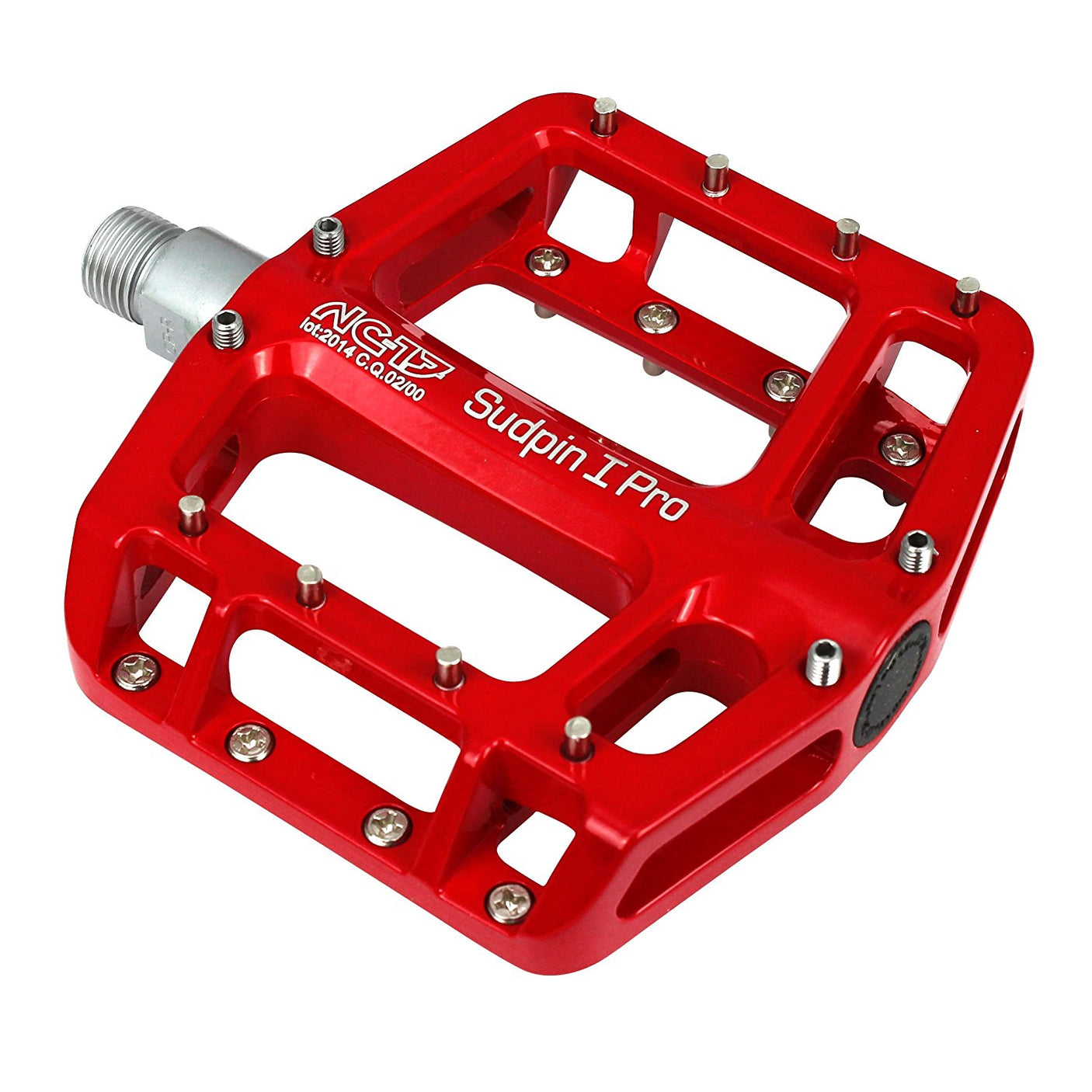 NC-17 Plattformpedal Sudpin I Pro, Alu, Kugellager rot