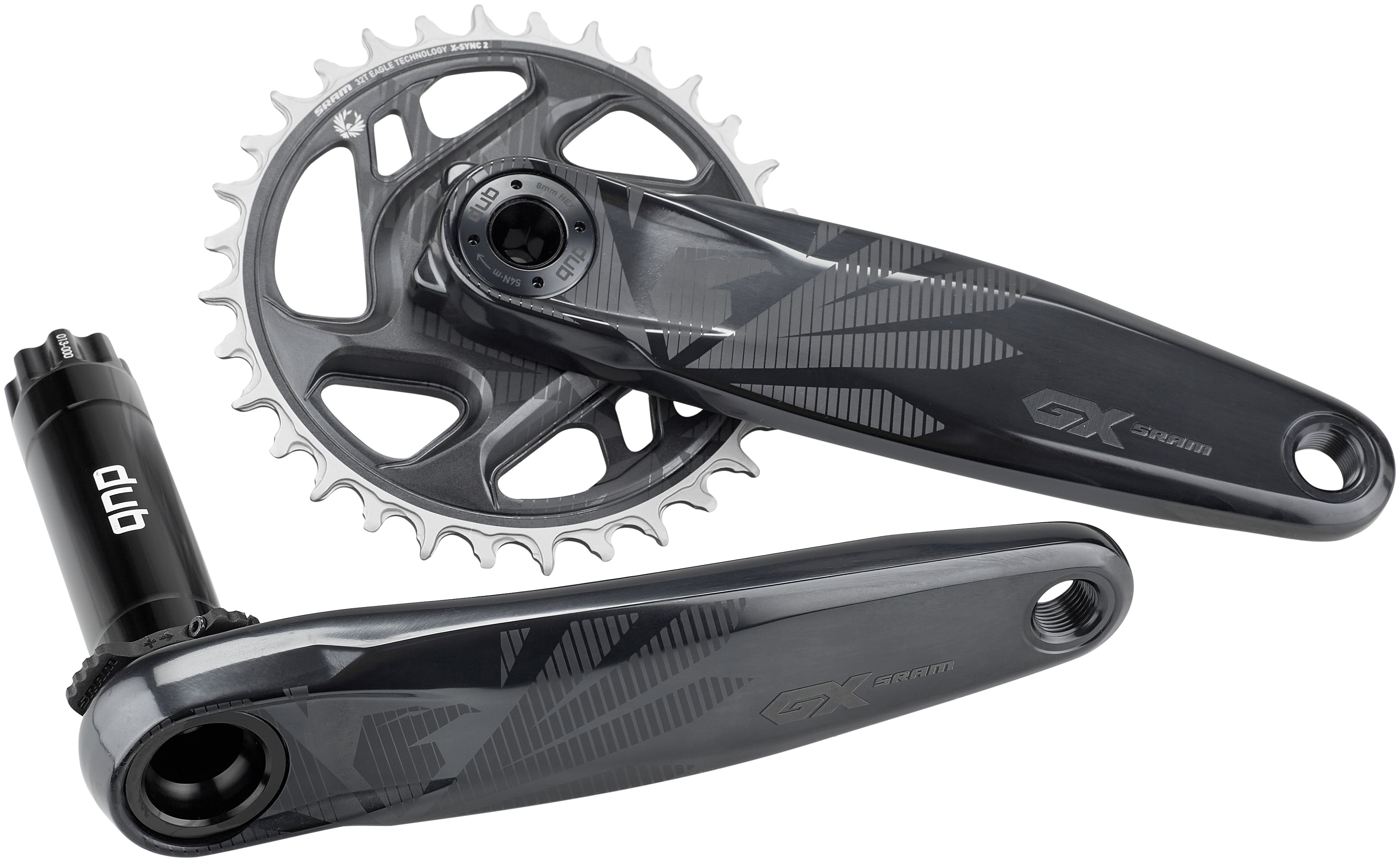 SRAM GX Eagle DUB Kurbelgarnitur 12-fach 32 Zähne DM grau