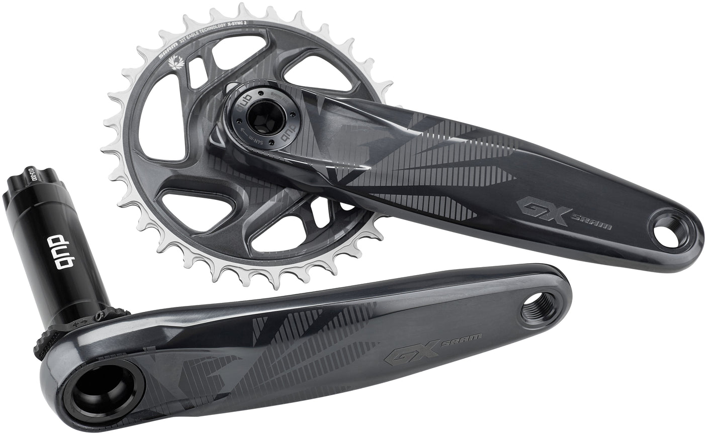 SRAM GX Eagle DUB Kurbelgarnitur 12-fach 32 Zähne DM grau