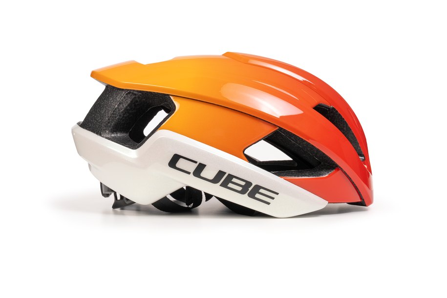 Cube Helm HERON Teamline white'n'orange