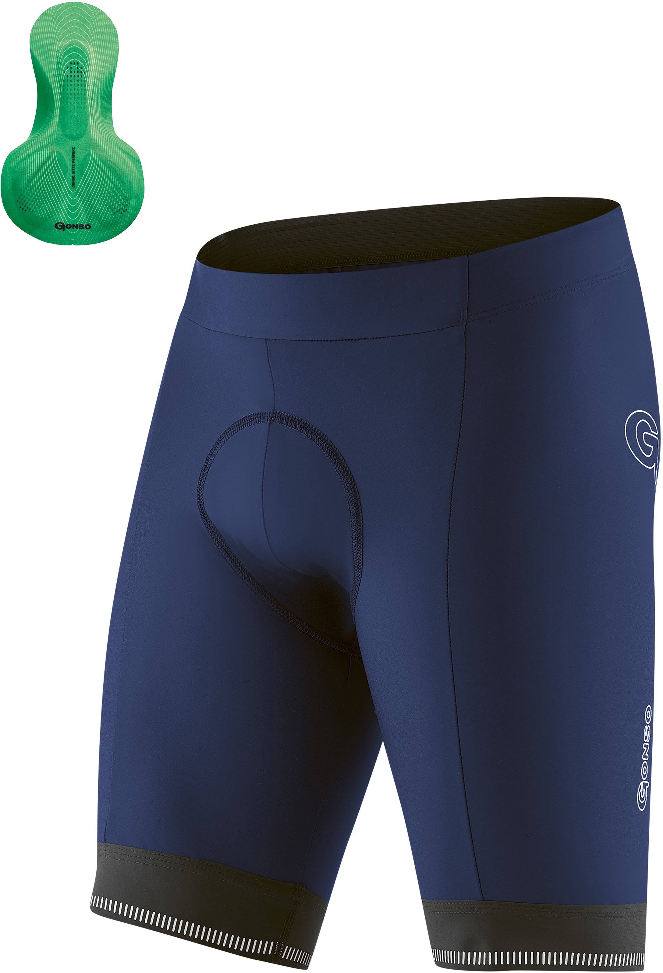 Gonso SITIVO Green M Shorts Herren etheral blue/brightgreen
