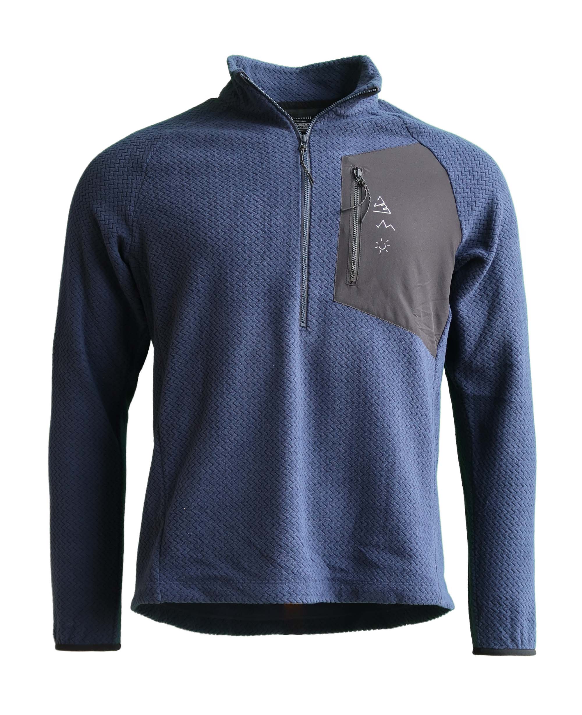 Zimtstern Zlinez Fleece Halfzip Pullover Men Dark Navy
