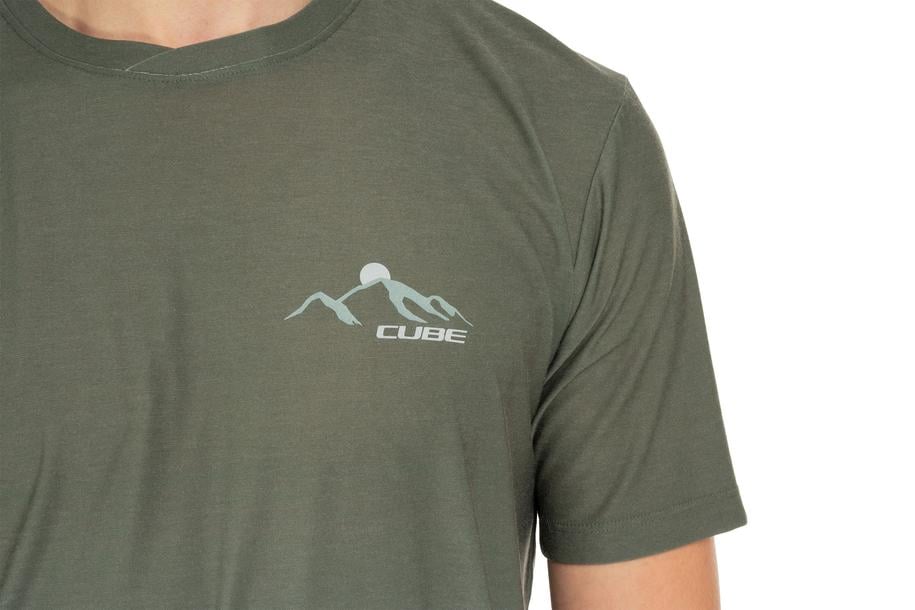 Cube MTB Rundhalstrikot Soft Touch kurzarm olive´n´sage
