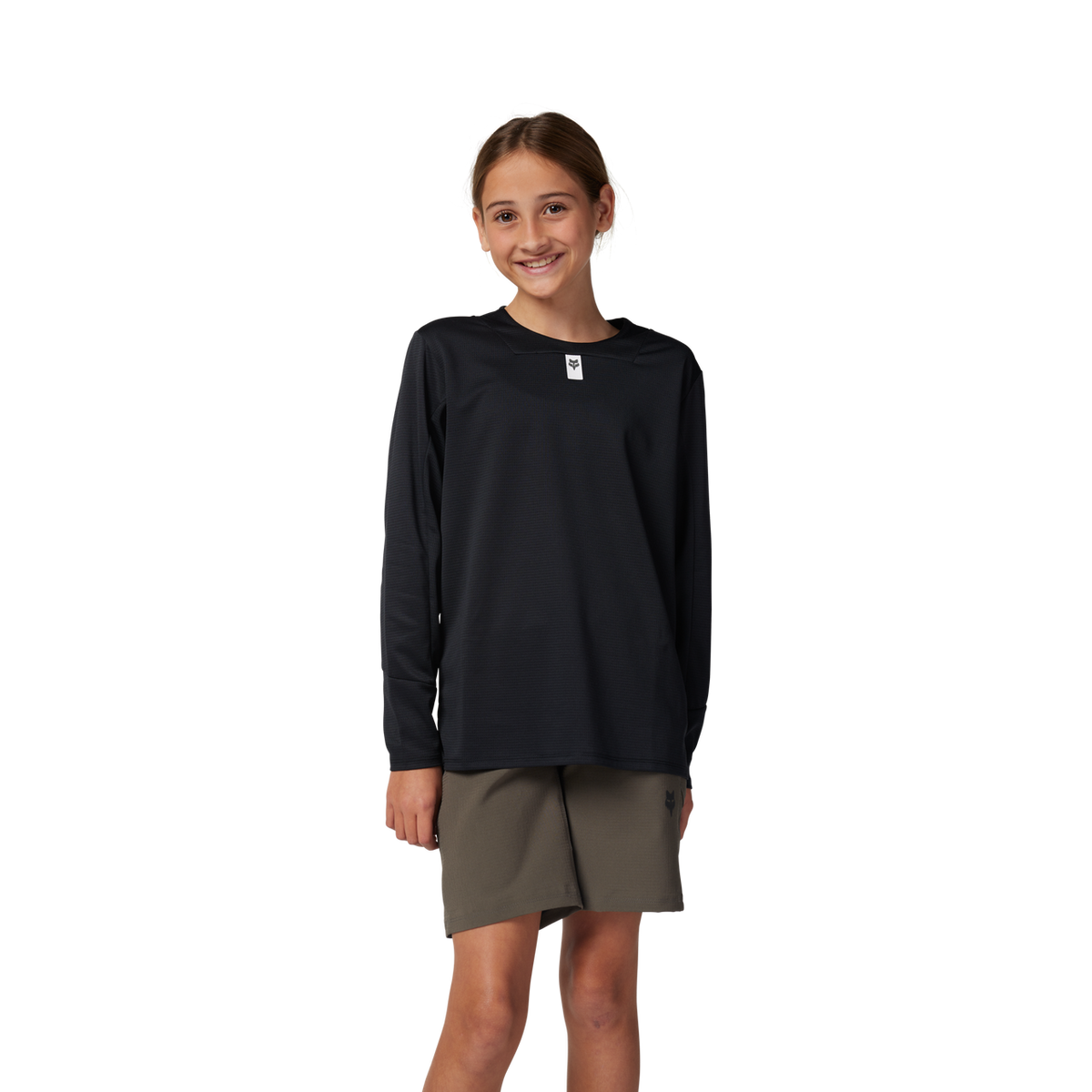 Fox YTH Defend LS Jersey Black