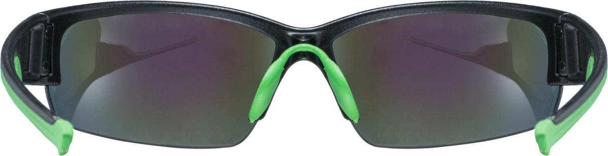 uvex Sportstyle 215 Radbrille Black Mat Green / Mirror Green