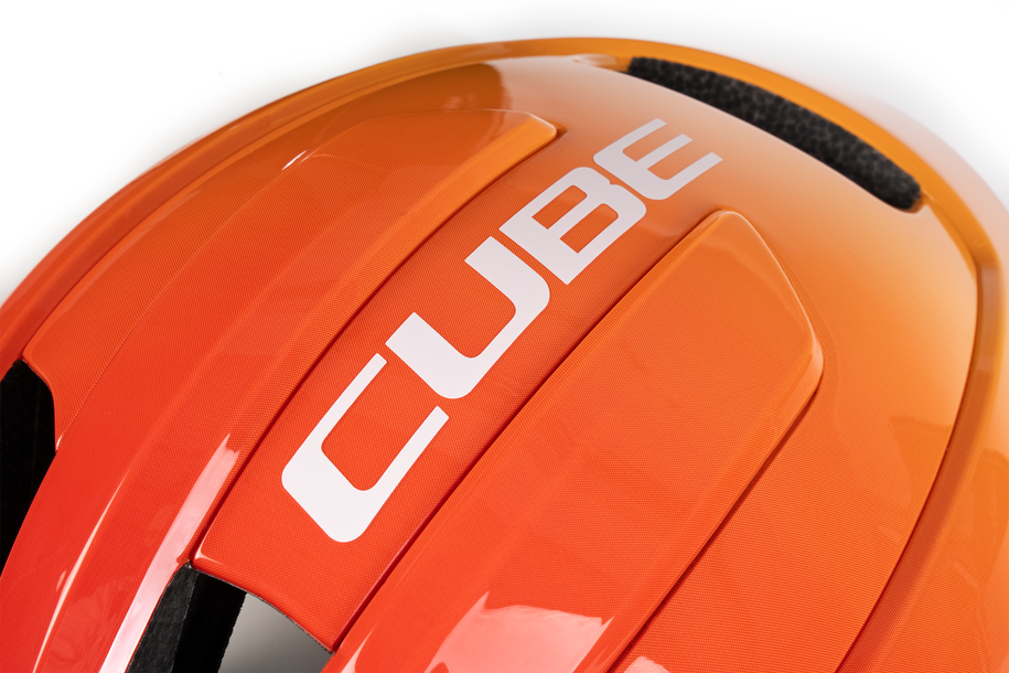 Cube Helm HERON Teamline white'n'orange