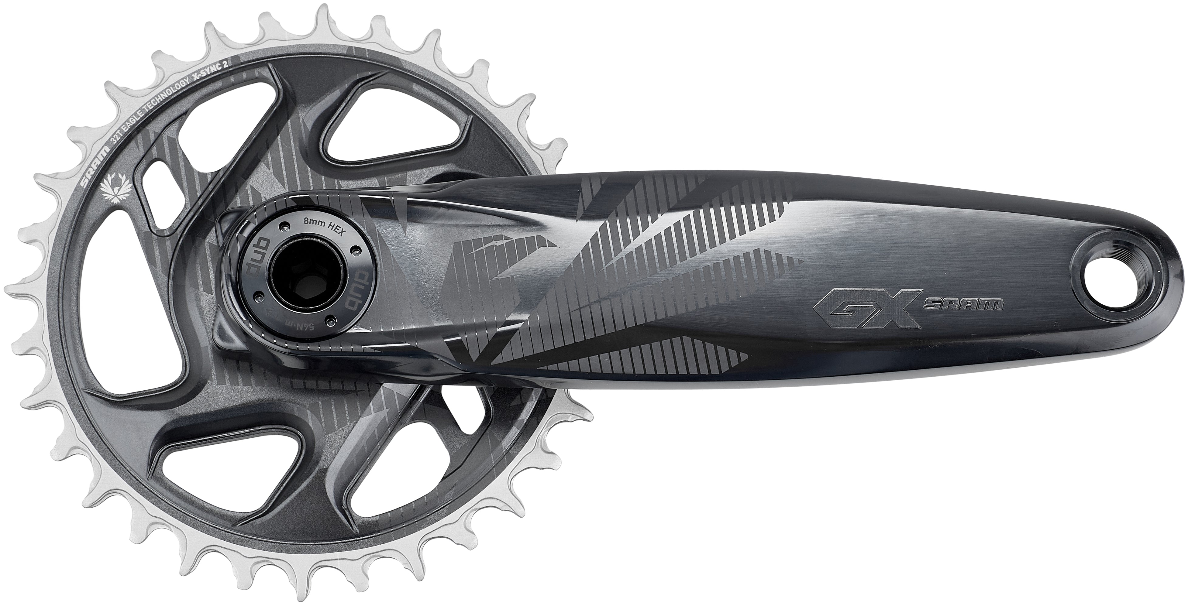 SRAM GX Eagle DUB Kurbelgarnitur 12-fach 32 Zähne DM grau