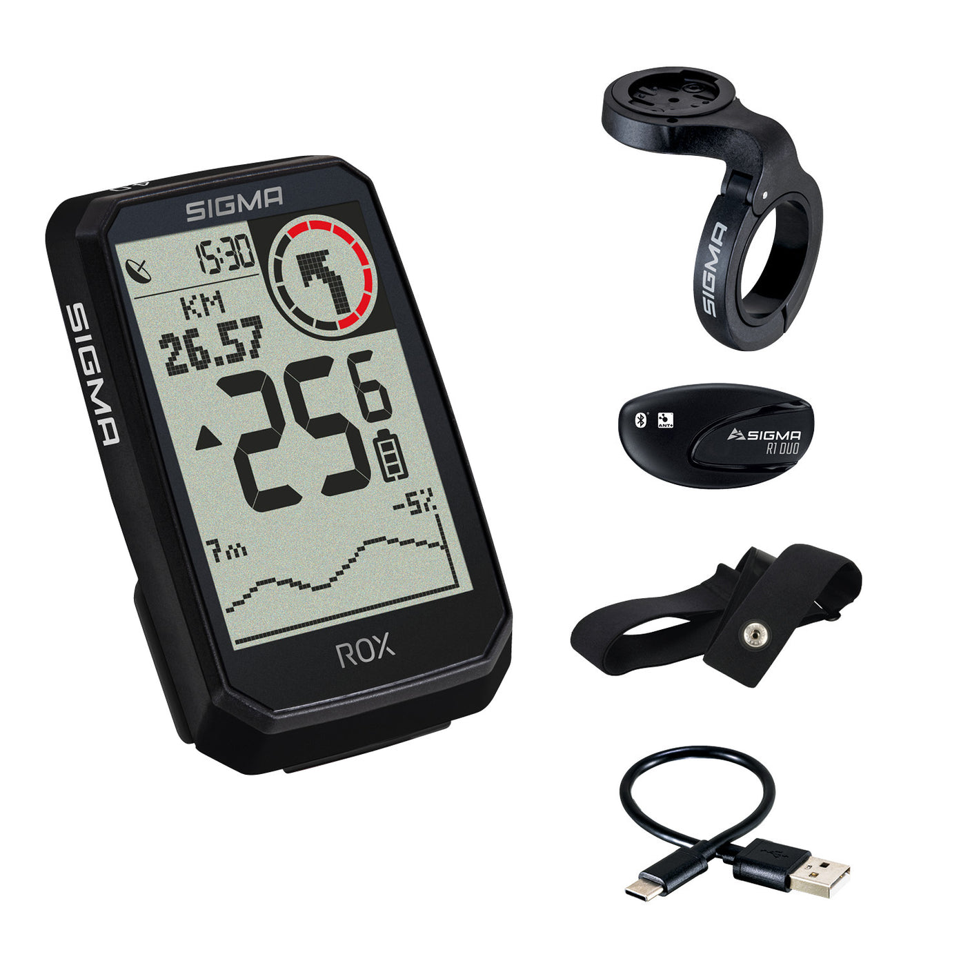Sigma ROX 4.0 Endurance Navigationscomputer HR Set  schwarz