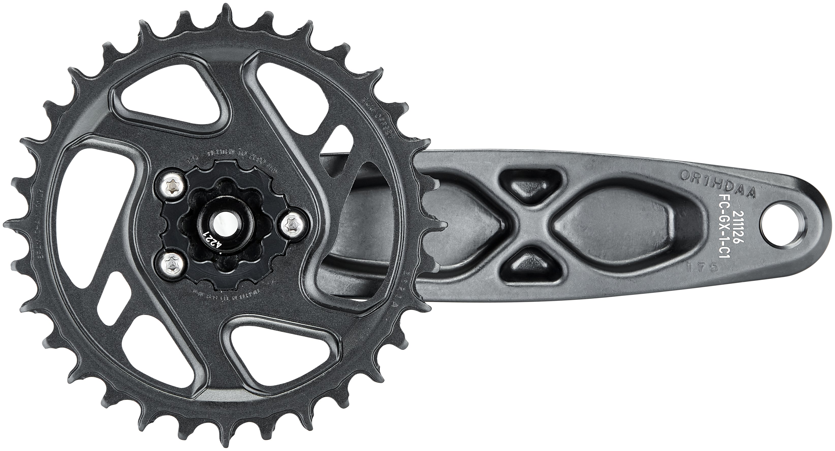 SRAM GX Eagle Boost DUB Kurbelgarnitur 12-fach 32 Zähne DM grau