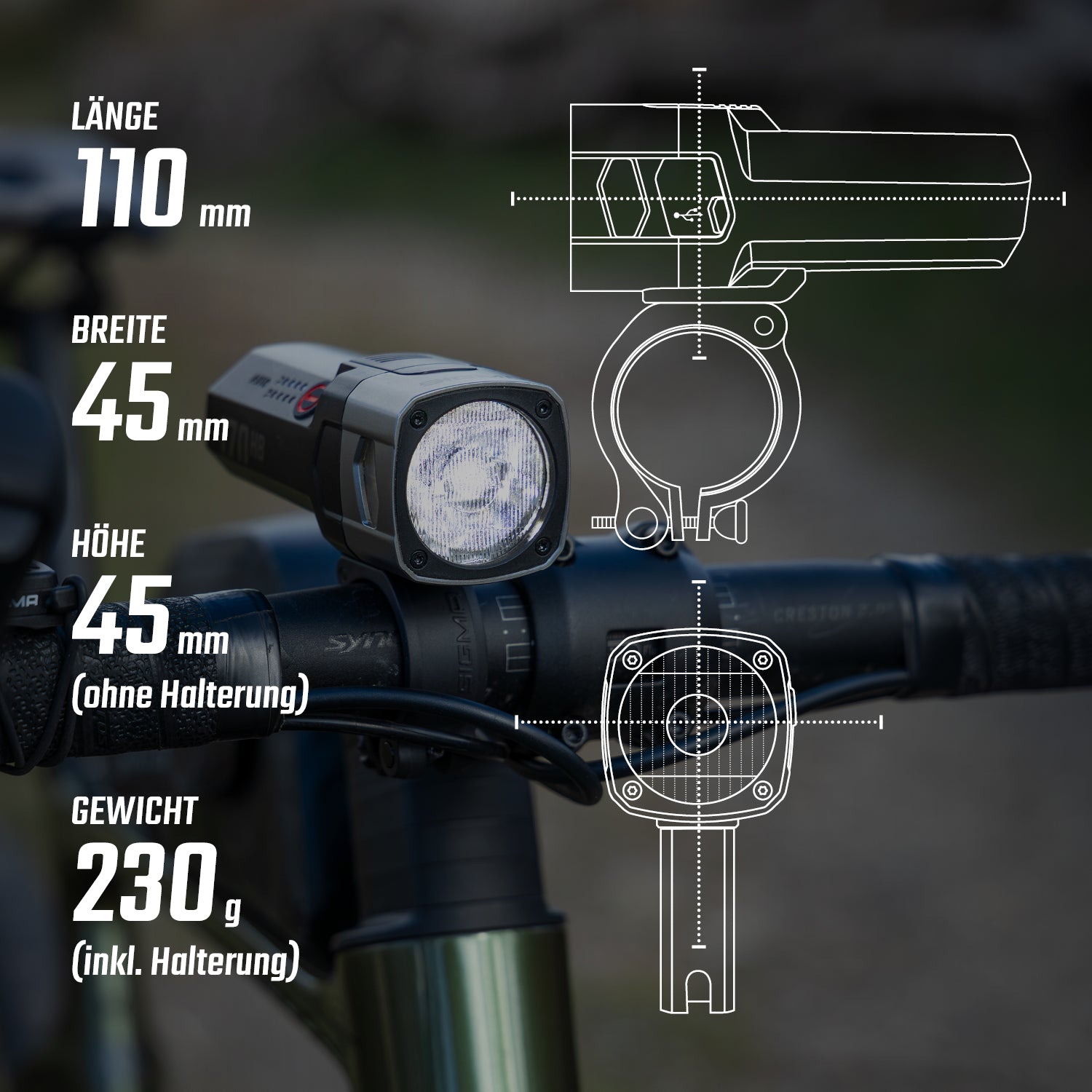 Sigma AURA 170 HB LINK Frontlicht