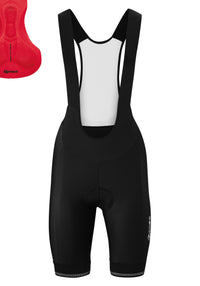 Gonso SITIVO Red Bib-Short | Damen Trägerhose kurz | black/fire – aktuelle Variante